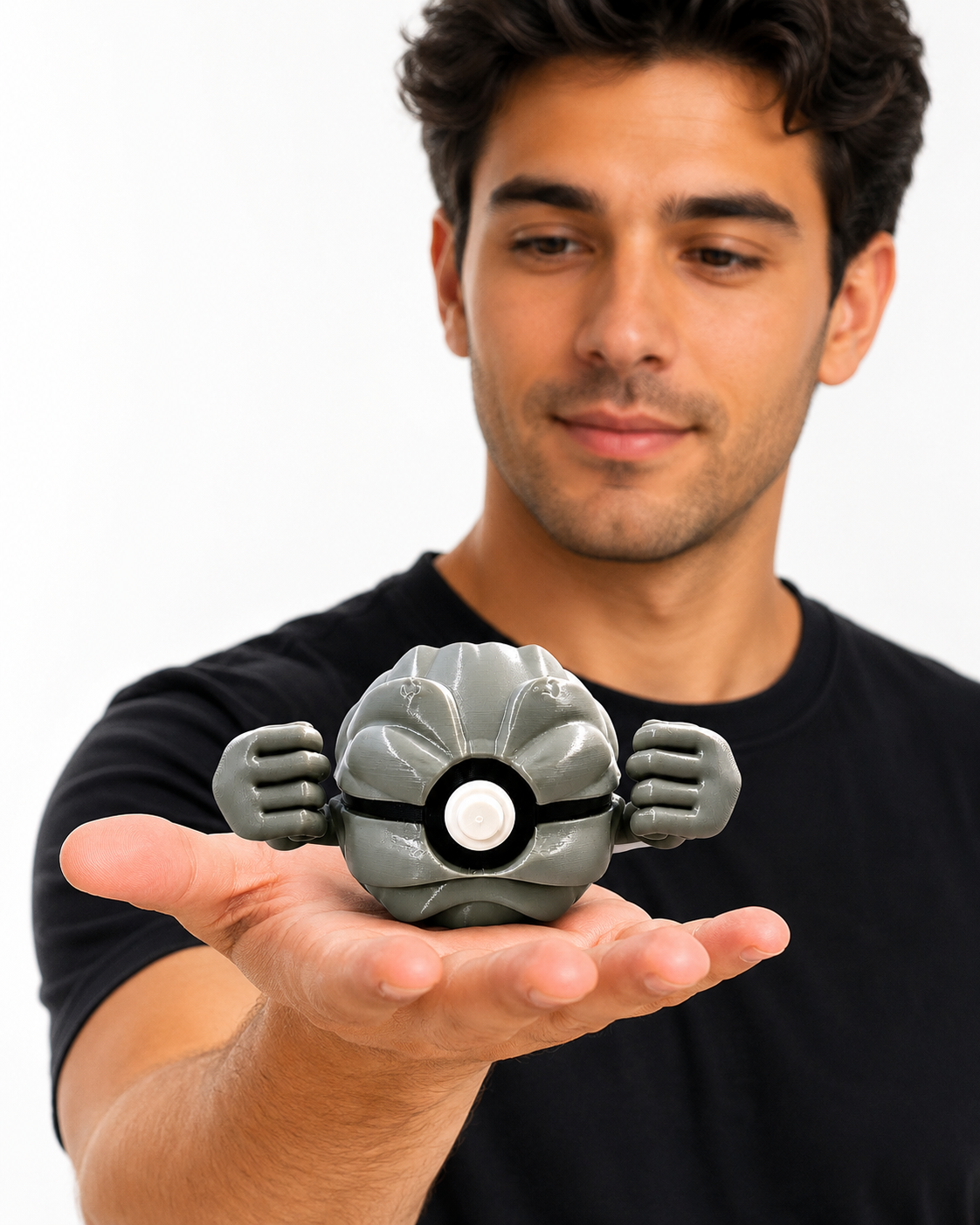 Geodude Creature Ball #0074 Fidget Clicker Fidget Clicker | Premium 3D Printed Collectible | Gift for Collectors