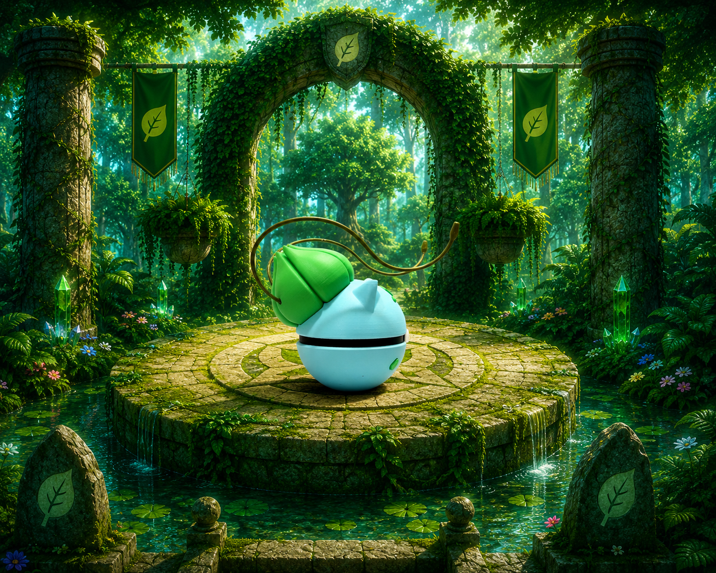 Bulbasaur Creature Ball #0001 Fidget Clicker Fidget Clicker | Premium 3D Printed Collectible | Gift for Collectors