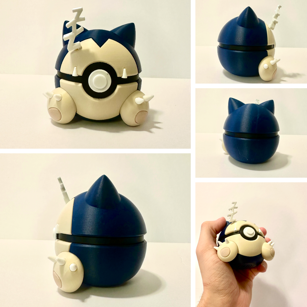 Snorlax Creature Ball #0143 Fidget Clicker Fidget Clicker | Premium 3D Printed Collectible | Gift for Collectors