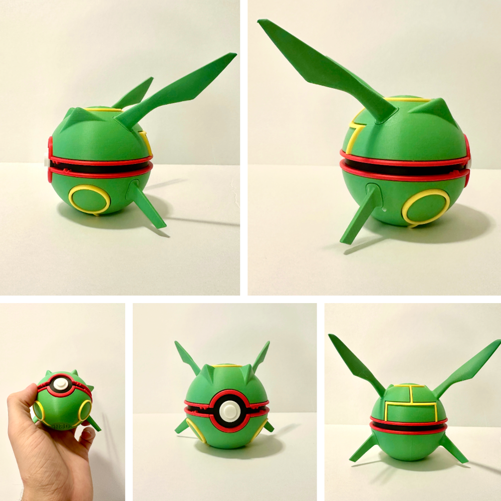 Rayquaza Creature Ball #0384 Fidget Clicker Fidget Clicker | Premium 3D Printed Collectible | Gift for Collectors