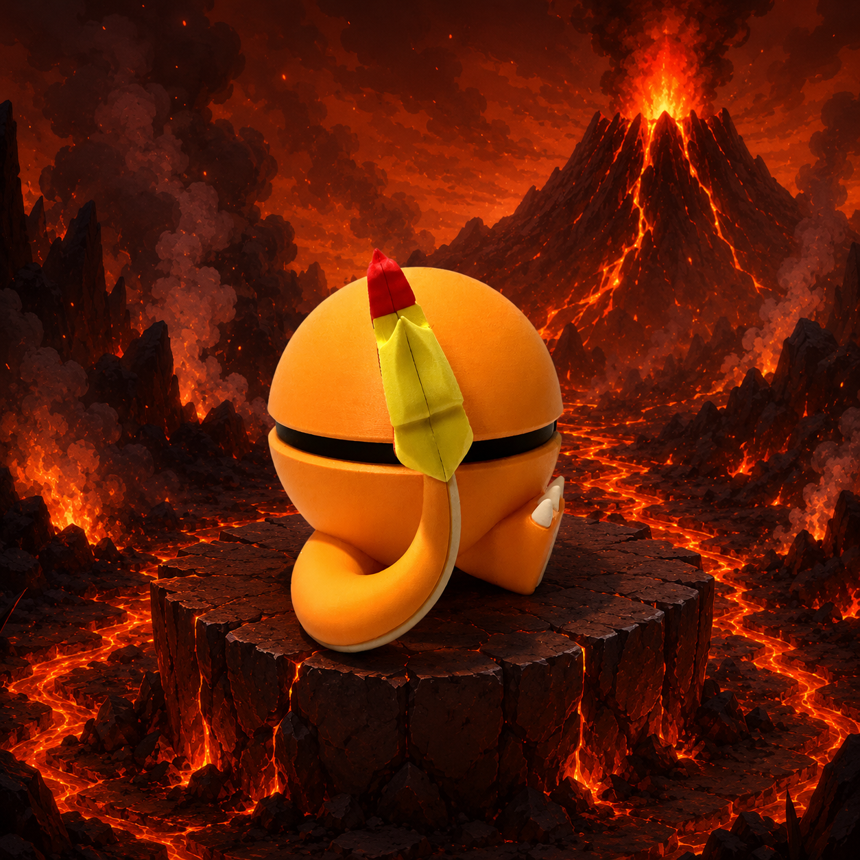 Charmander Creature Ball #0004 Fidget Clicker Fidget Clicker | Premium 3D Printed Collectible | Gift for Collectors