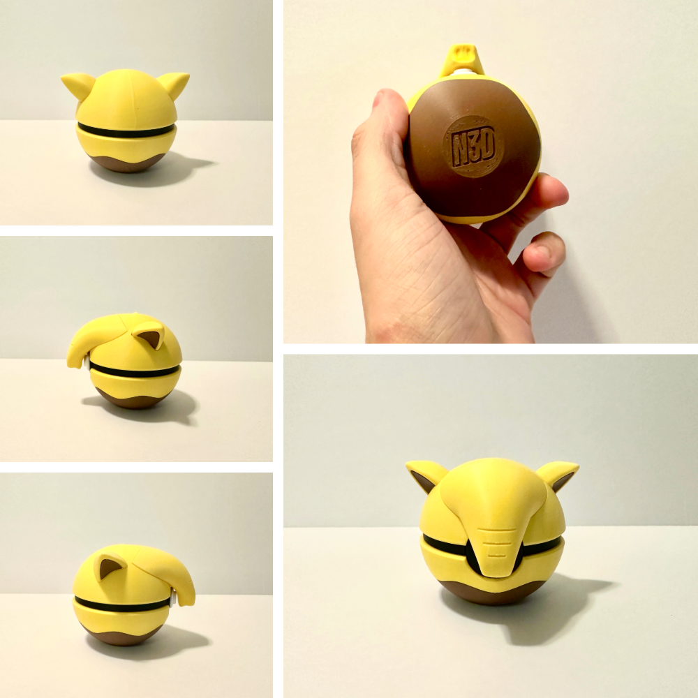 Drowzee Creature Ball #0096 Fidget Clicker Fidget Clicker | Premium 3D Printed Collectible | Gift for Collectors