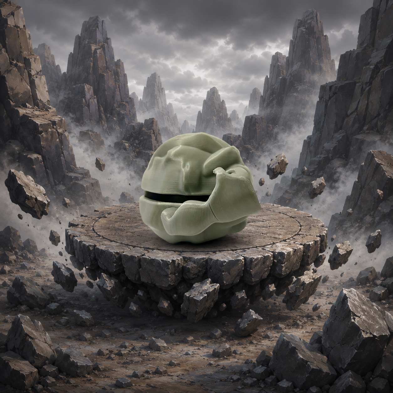 Geodude Creature Ball #0074 Fidget Clicker Fidget Clicker | Premium 3D Printed Collectible | Gift for Collectors