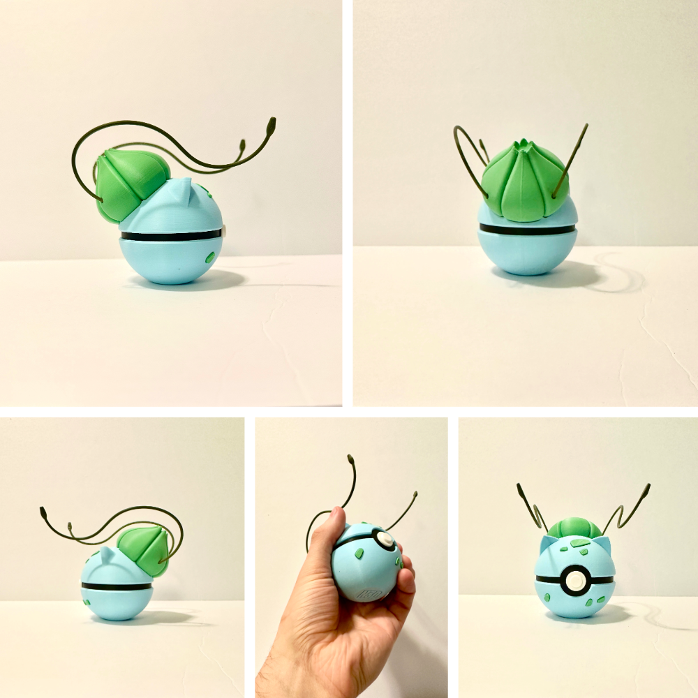 Bulbasaur Creature Ball #0001 Fidget Clicker Fidget Clicker | Premium 3D Printed Collectible | Gift for Collectors