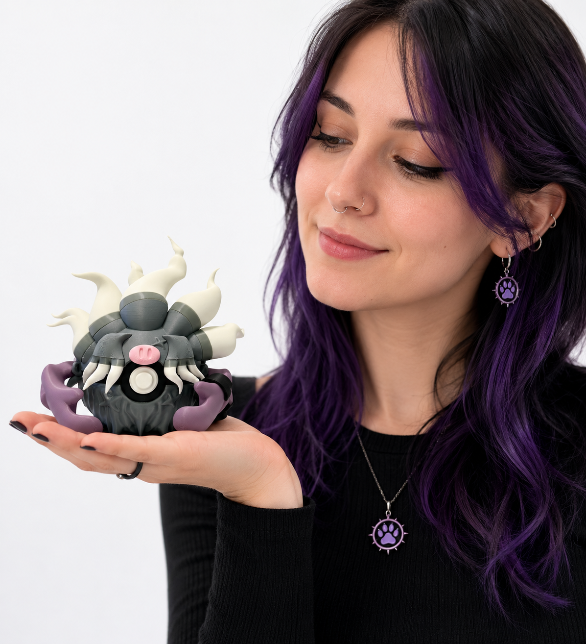 Annihilape Creature Ball #0979 Fidget Clicker Fidget Clicker | Premium 3D Printed Collectible | Gift for Collectors