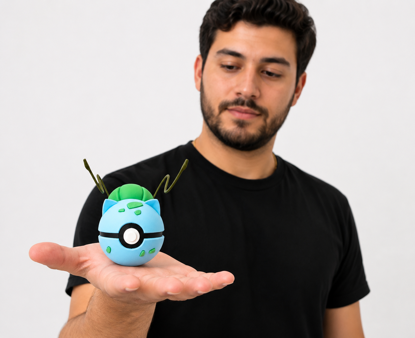Bulbasaur Creature Ball #0001 Fidget Clicker Fidget Clicker | Premium 3D Printed Collectible | Gift for Collectors