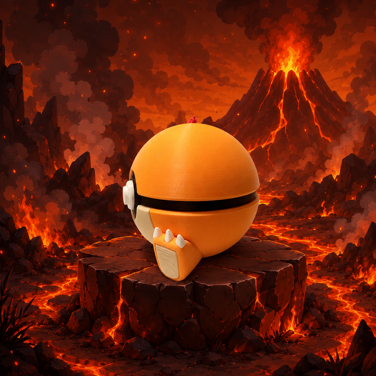 Charmander Creature Ball #0004 Fidget Clicker Fidget Clicker | Premium 3D Printed Collectible | Gift for Collectors