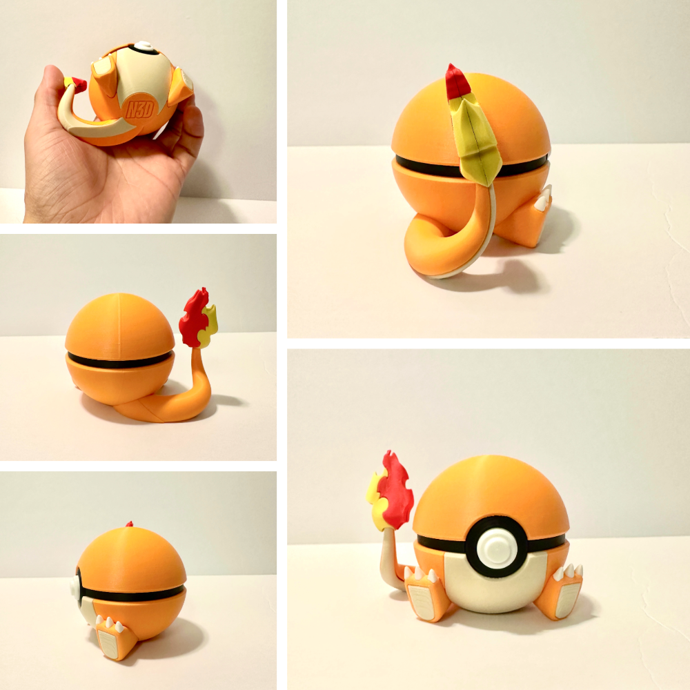 Charmander Creature Ball #0004 Fidget Clicker Fidget Clicker | Premium 3D Printed Collectible | Gift for Collectors