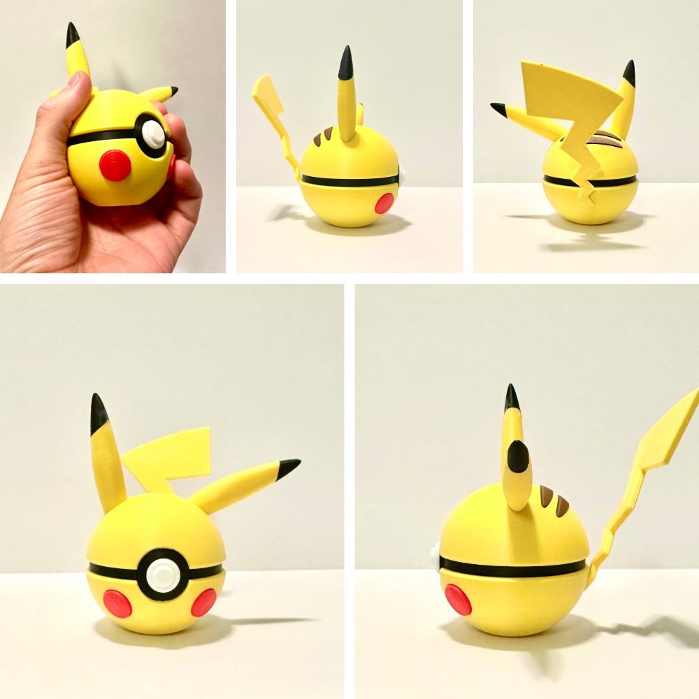 Pikachu Creature Ball #005 Fidget Clicker | Premium 3D Printed Collectible | Gift for Collectors (Copy)