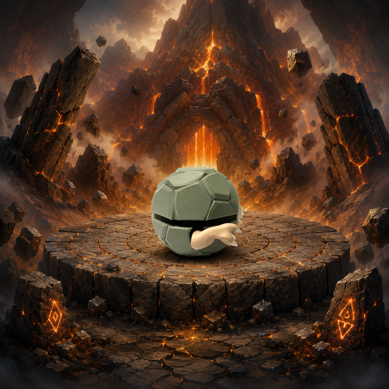 Golem Creature Ball #0076 Fidget Clicker Fidget Clicker | Premium 3D Printed Collectible | Gift for Collectors