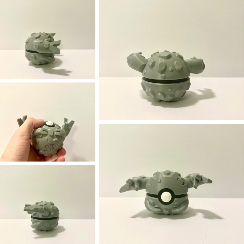 Graveler Creature Ball #0075 Fidget Clicker Fidget Clicker | Premium 3D Printed Collectible | Gift for Collectors