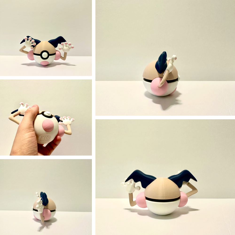 Mr. Mime Creature Ball #0122 Fidget Clicker Fidget Clicker | Premium 3D Printed Collectible | Gift for Collectors