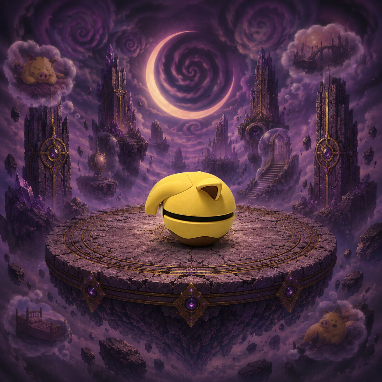 Drowzee Creature Ball #0096 Fidget Clicker Fidget Clicker | Premium 3D Printed Collectible | Gift for Collectors