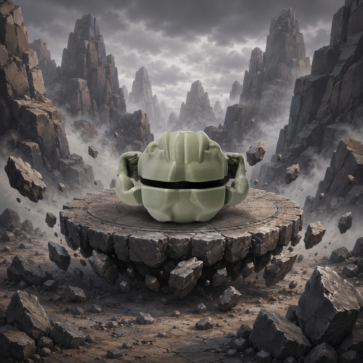 Geodude Creature Ball #0074 Fidget Clicker Fidget Clicker | Premium 3D Printed Collectible | Gift for Collectors