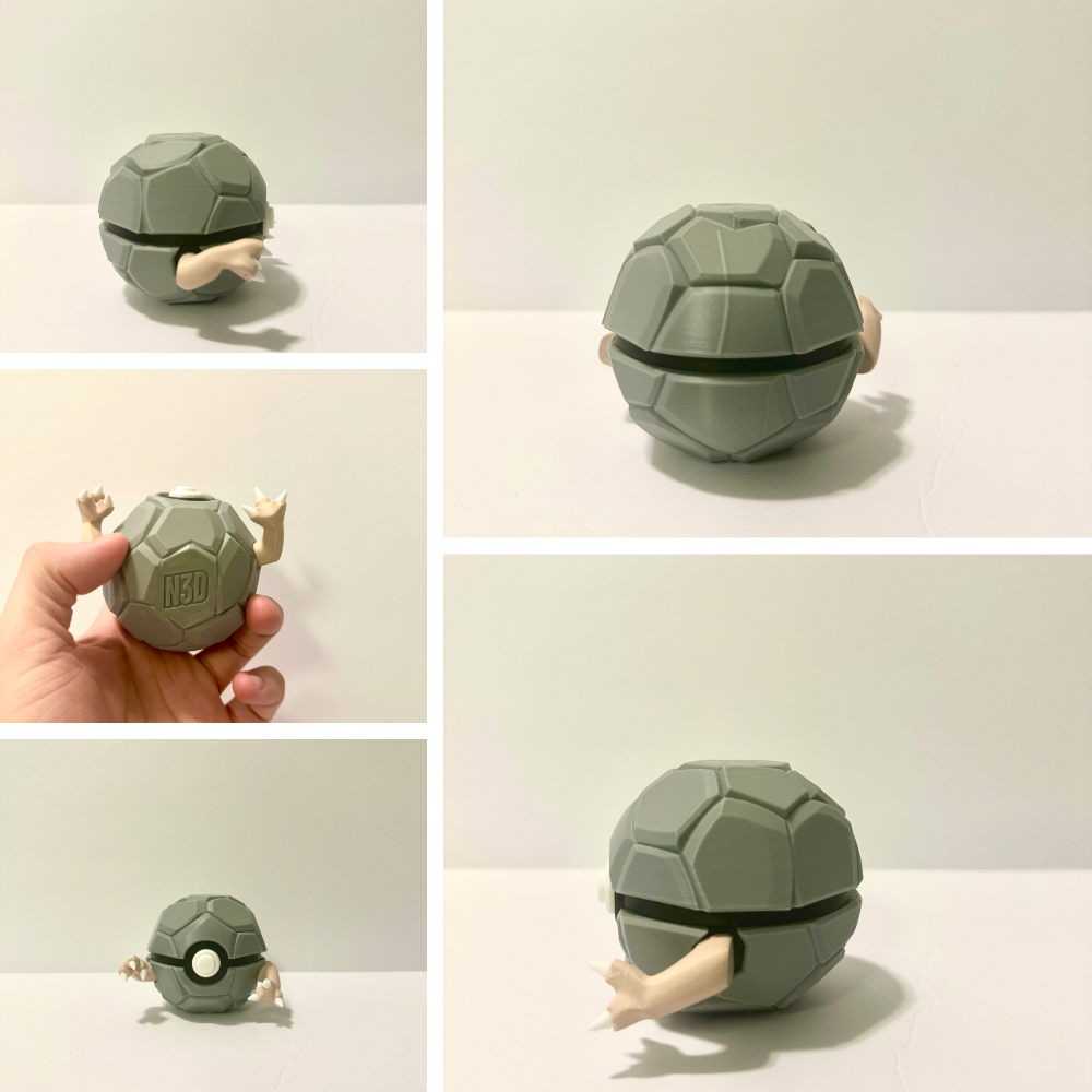 Golem Creature Ball #0076 Fidget Clicker Fidget Clicker | Premium 3D Printed Collectible | Gift for Collectors