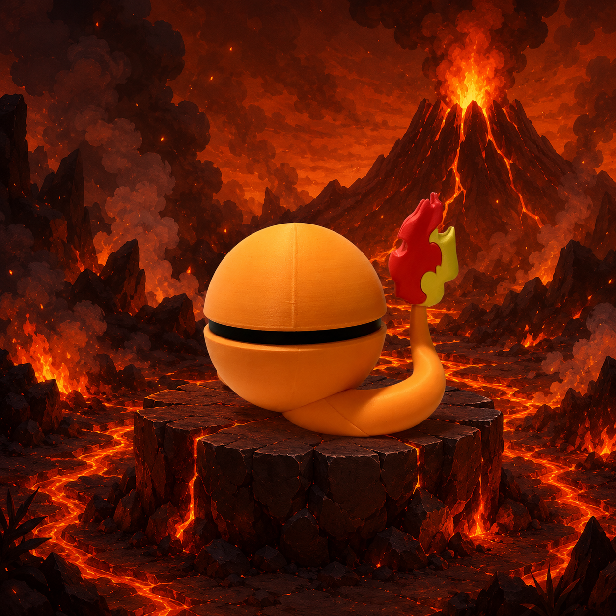 Charmander Creature Ball #0004 Fidget Clicker Fidget Clicker | Premium 3D Printed Collectible | Gift for Collectors