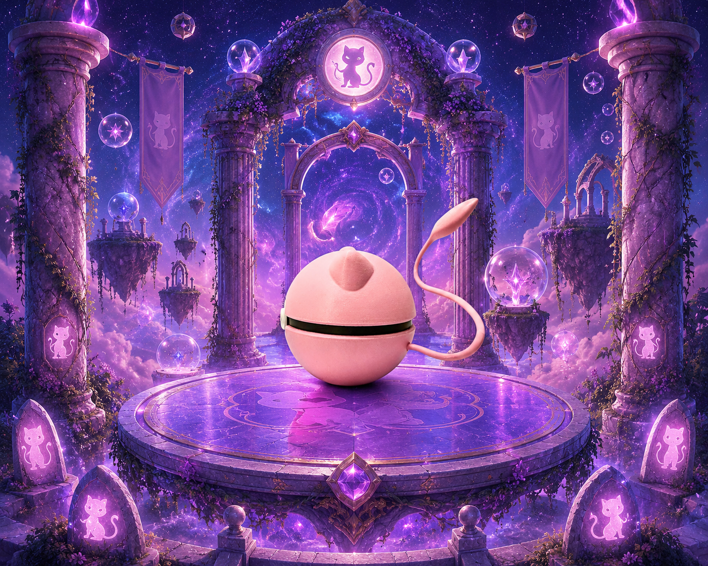 Mew Creature Ball #0151 Fidget Clicker Fidget Clicker | Premium 3D Printed Collectible | Gift for Collectors