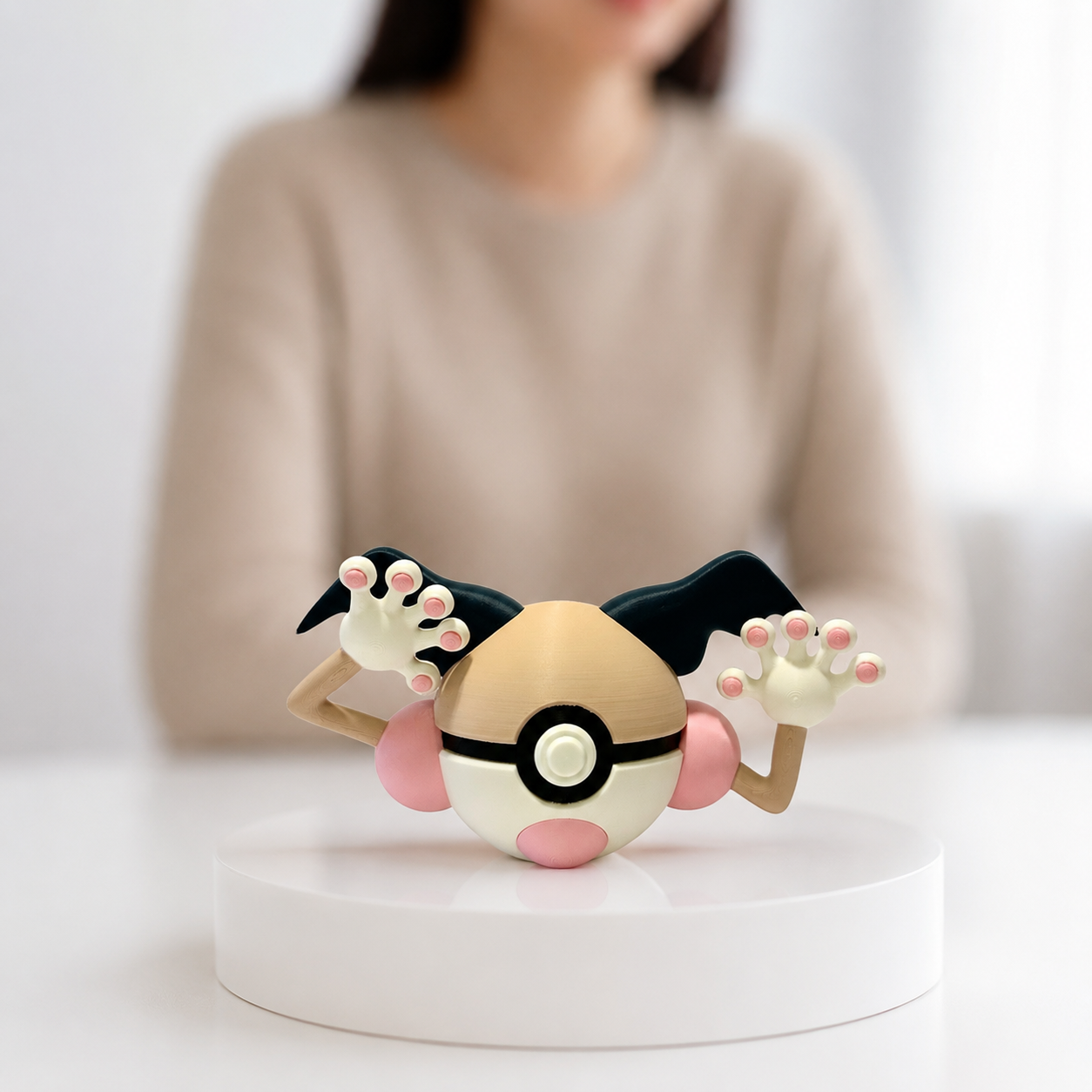 Mr. Mime Creature Ball #0122 Fidget Clicker Fidget Clicker | Premium 3D Printed Collectible | Gift for Collectors