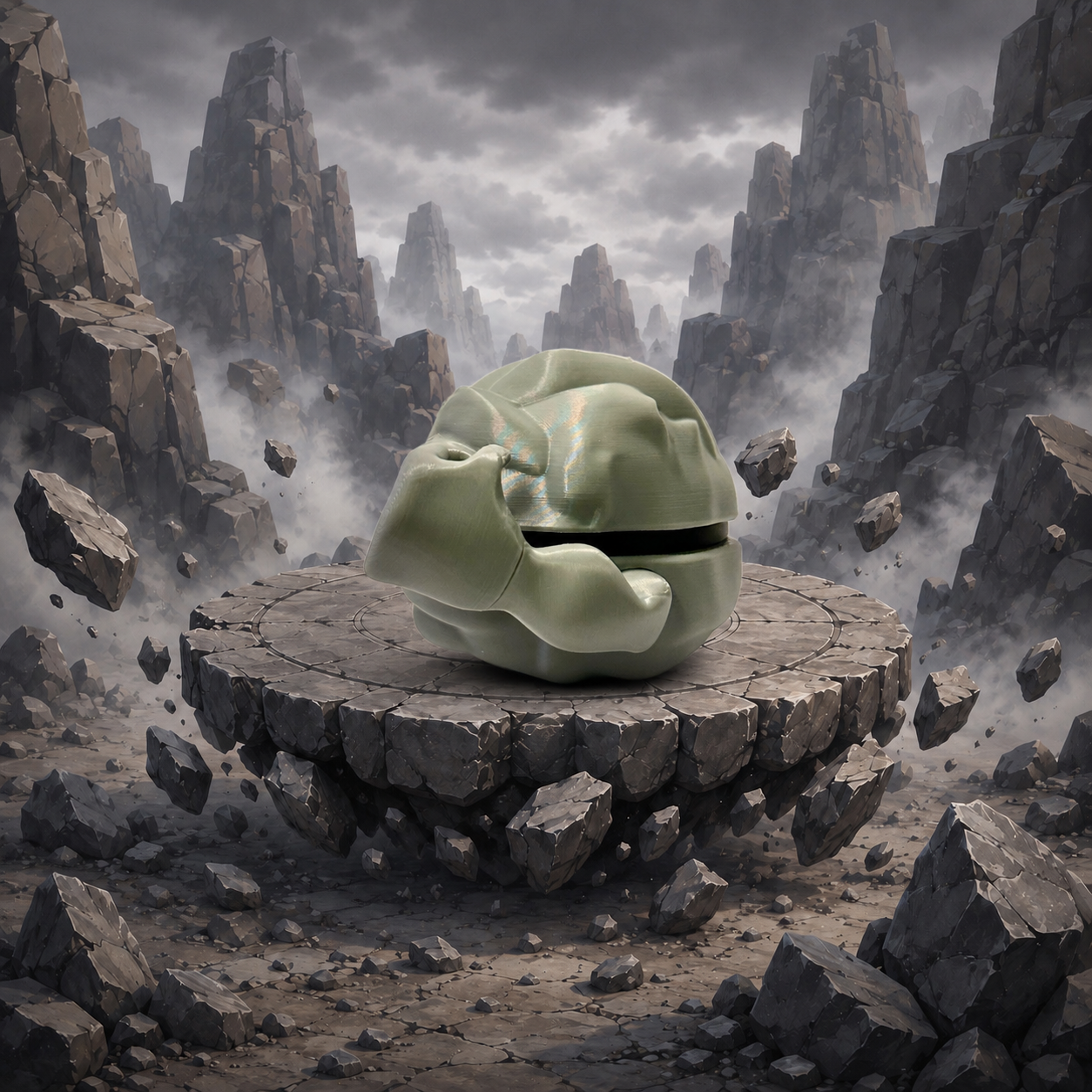 Geodude Creature Ball #0074 Fidget Clicker Fidget Clicker | Premium 3D Printed Collectible | Gift for Collectors