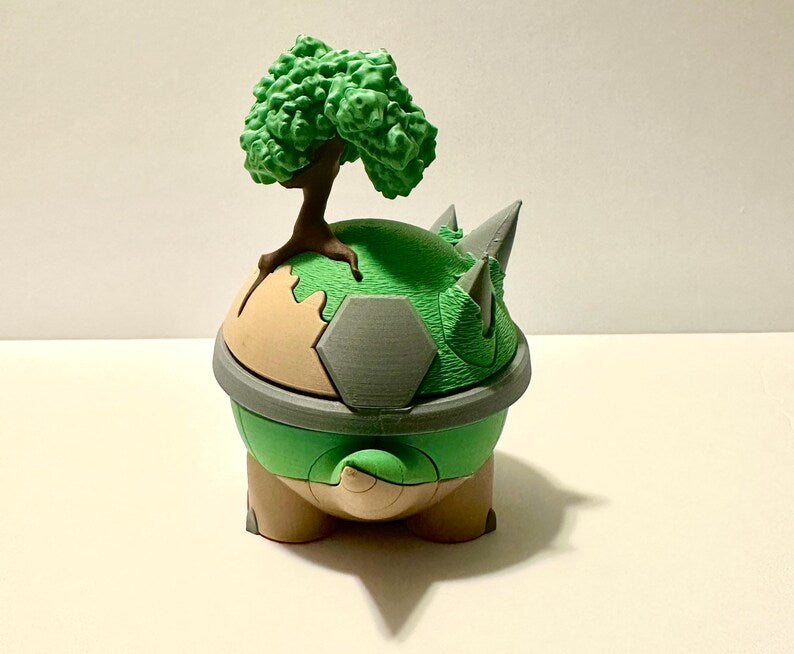 Torterra Creature Ball #0389 Fidget Clicker Fidget Clicker | Premium 3D Printed Collectible | Gift for Collectors