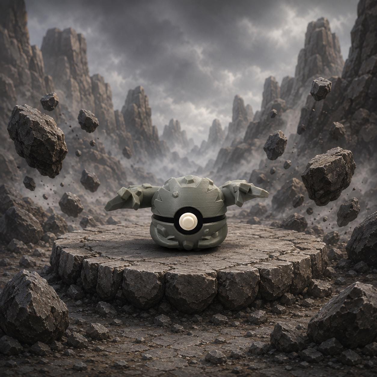 Graveler Creature Ball #0075 Fidget Clicker Fidget Clicker | Premium 3D Printed Collectible | Gift for Collectors