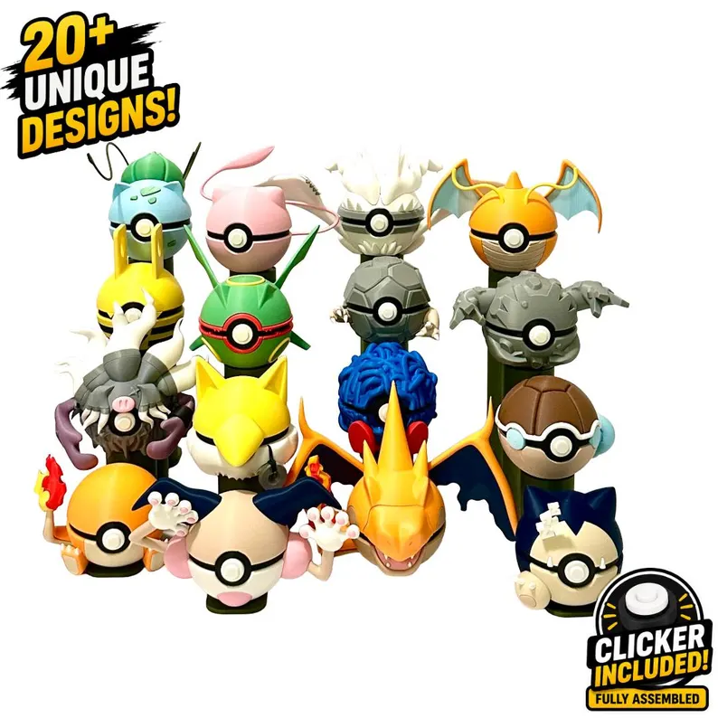 Premium Creature Ball + Clicker | 20+ Unique Designs | Premium 3D Printed Collectibles | Gift for Collectors