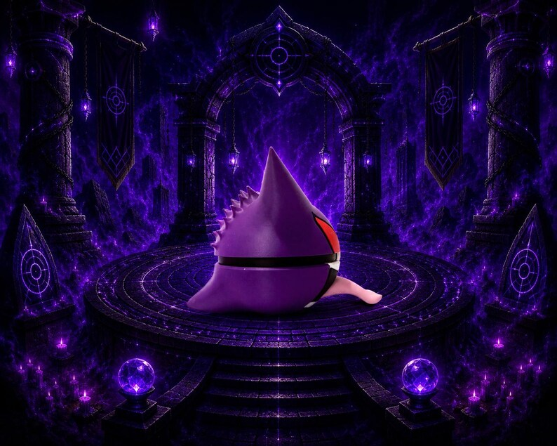 Gengar Creature Ball #0094 Fidget Clicker Fidget Clicker | Premium 3D Printed Collectible | Gift for Collectors