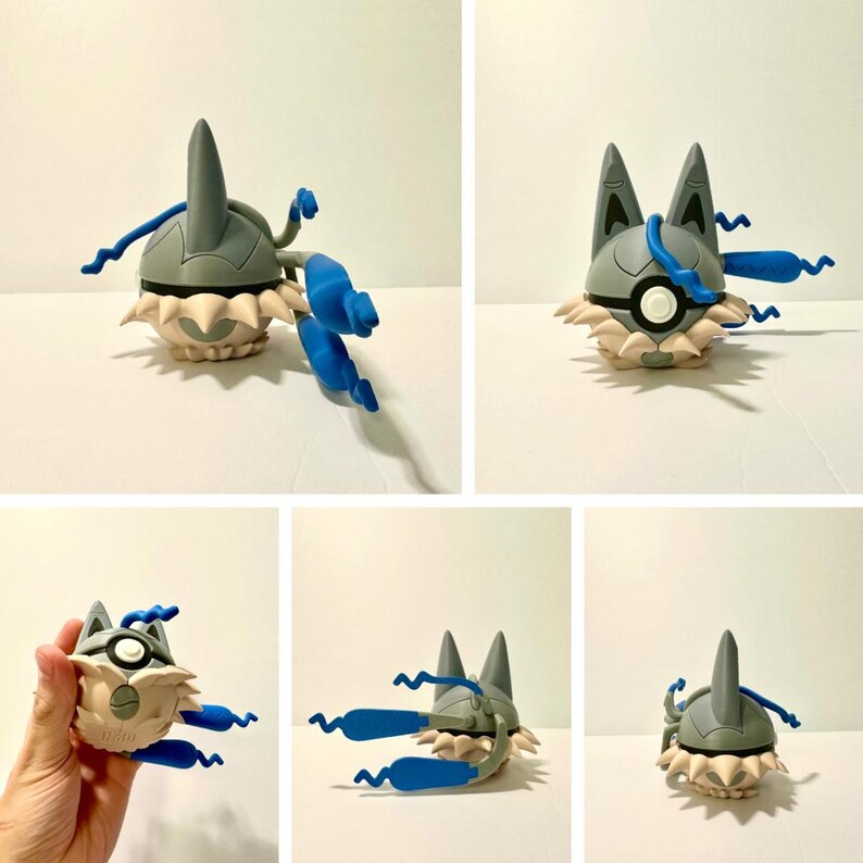Mega Lucario Z Creature Ball #0448 Fidget Clicker Fidget Clicker | Premium 3D Printed Collectible | Gift for Collectors