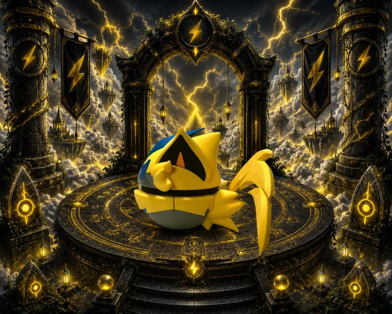 Zeraora Creature Ball #0807 Fidget Clicker | Premium 3D Printed Collectible | Gift for Collectors
