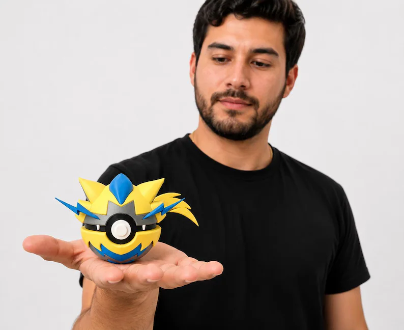 Zeraora Creature Ball #0807 Fidget Clicker | Premium 3D Printed Collectible | Gift for Collectors
